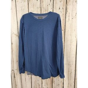 GOODLIFE Men's XL Heather Blue Long Sleeve Crew‎ Neck Tee T-Shirt Shirt Cotton